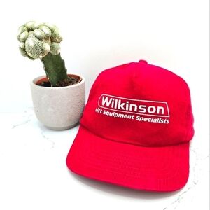 vintage 90s | red corduroy workwear snapback baseball hat | unisex